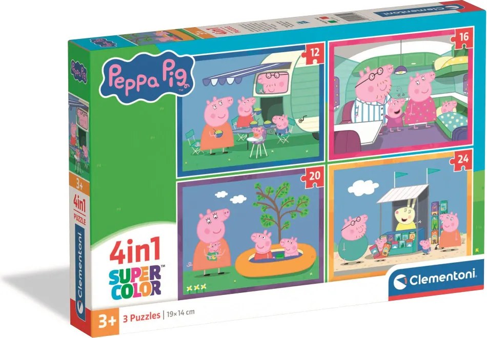 Peppa malac Adventures 4 az 1-ben puzzle Clementoni