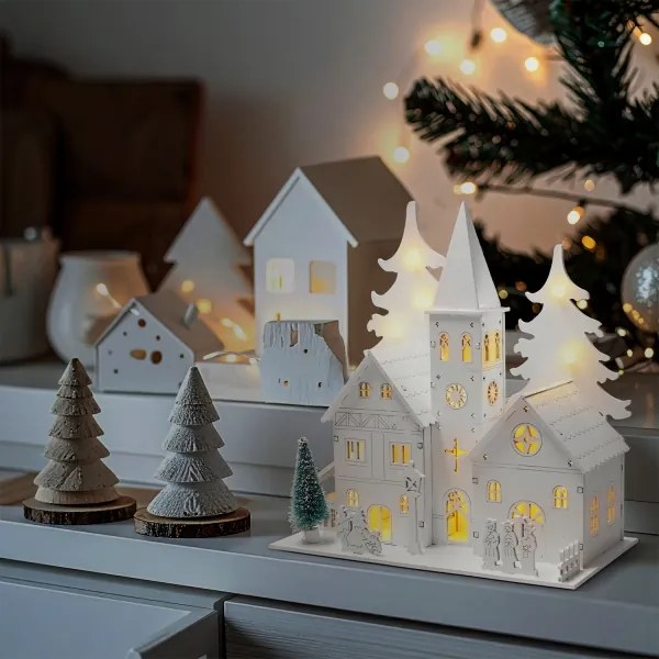 Brilagi - LED karácsonyi dísz LED/2xAA kis templom