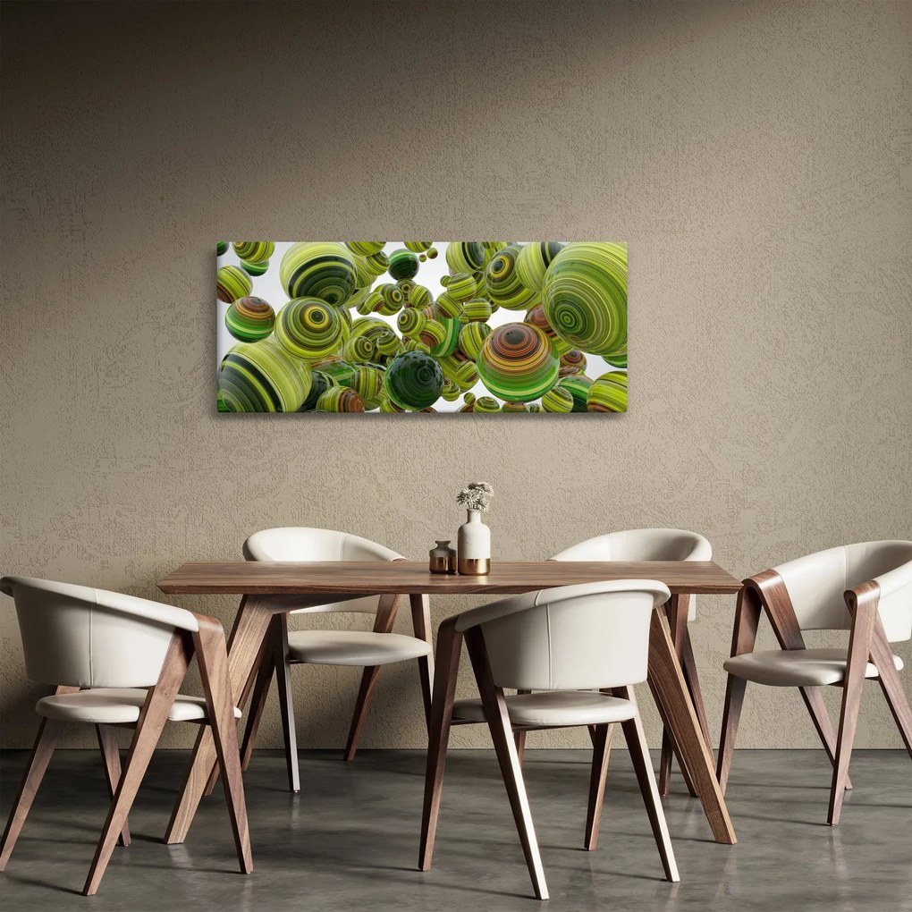 Csíkos gömbök képe (120x50 cm)