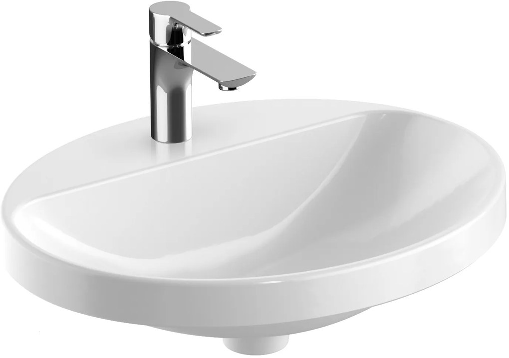 Geberit Variform mosdótál 55x45 cm ovális süllyesztett fehér 500.723.01.2