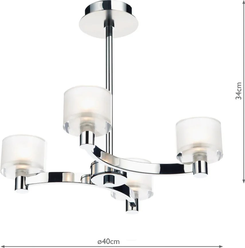 DAR LIGHTING ETO0450 ETON Glamour Csillár Csiszolt króm G9 IP20