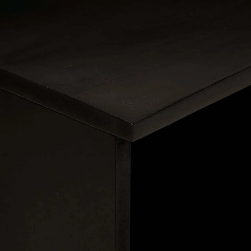 TV szekrény Fekete és Arany 70 x 33 x 46 cm tömör mangófa