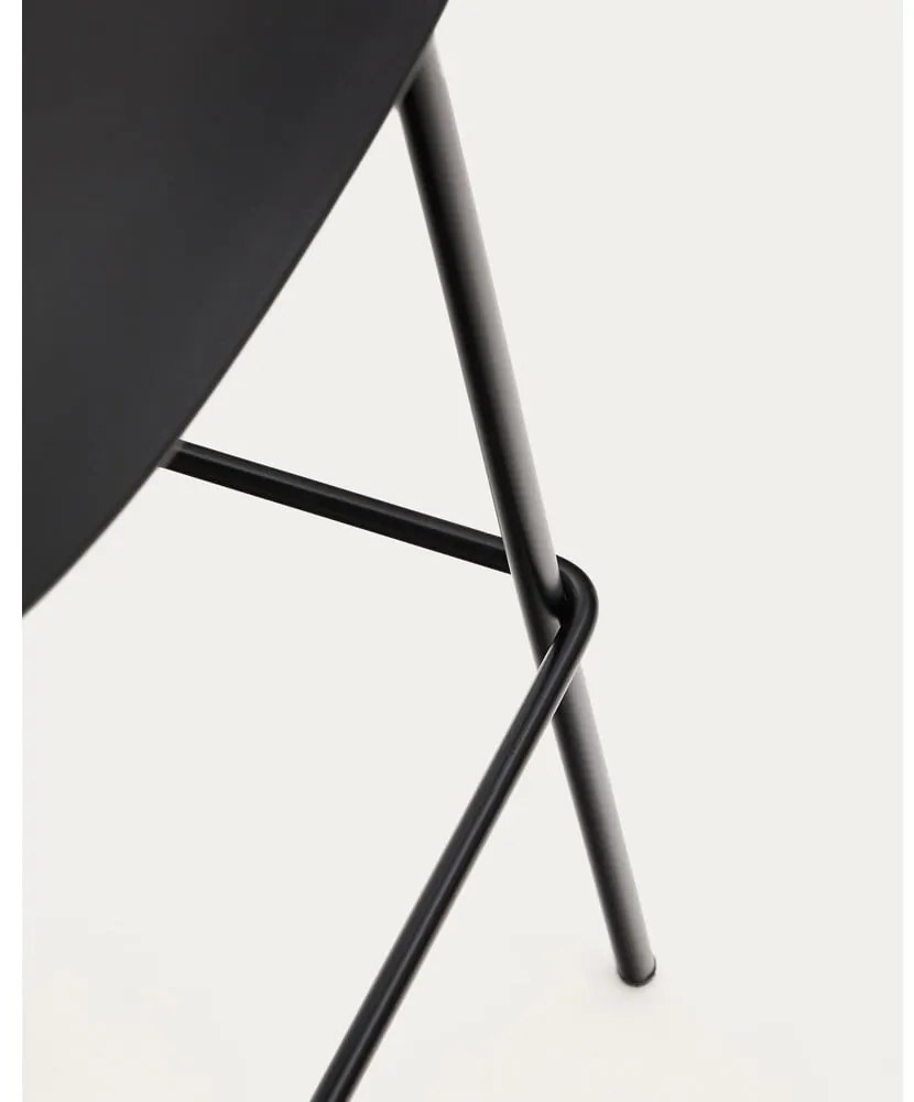 Fekete bárszék (ülésmagasság 74 cm) Altea – Kave Home