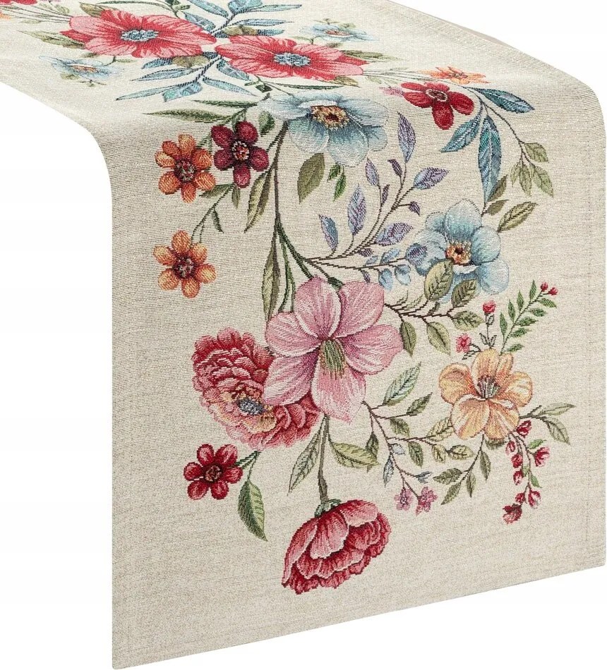 Abrosz dekoratív faliszőnyeg 40x100 Eurofirany természetes színes virágok