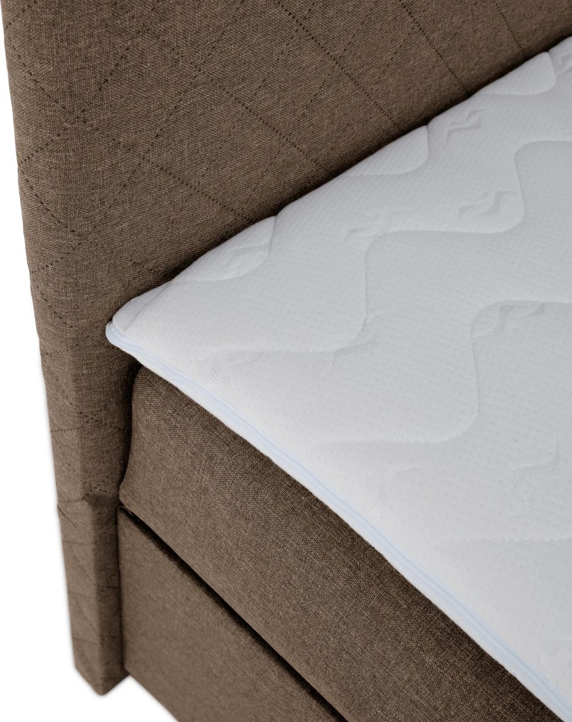 Boxspring ágy, barna, 160x200, ADARA