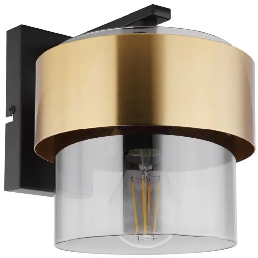 Globo 15560W - MILEY fali lámpa 1xE27/60W/230V fekete/rez