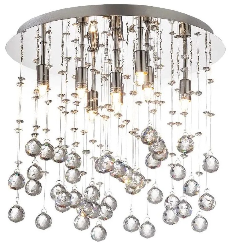 Ideal Lux-LED Kristály mennyezeti lámpa MOONLIGHT 8xG9/3W/230V átm. 40 cm króm
