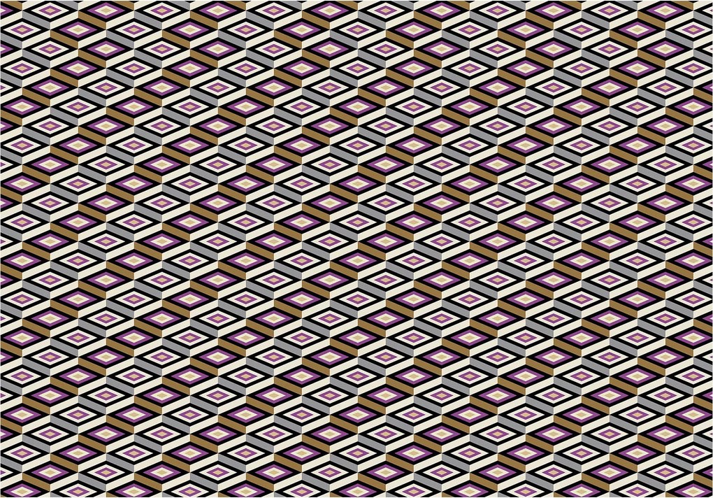 Fotótapéta Rombuszok Illúzió geometria Absztrakt 400x280 többszínű +ragasztó