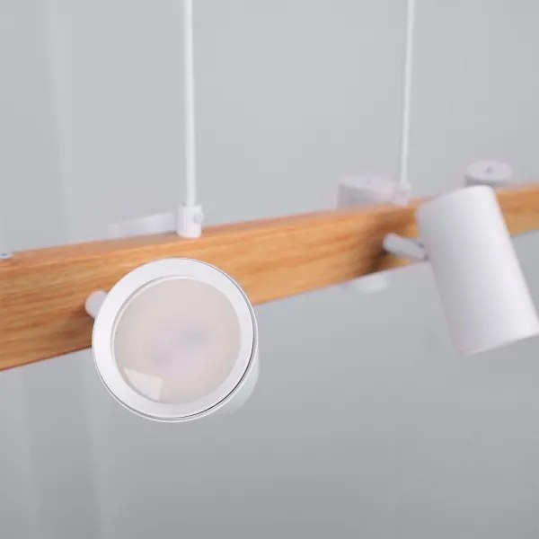 BRILAGI - LED RGBW dimmelhető, kábelre függesztett csillár SELE 6xGU10/6,5W/230V fehér/tölgy
