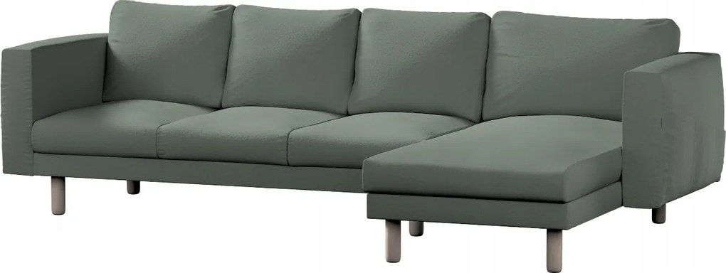 Norsborg 4 személyes kanapé huzat Ikea sezlonnal, zöld