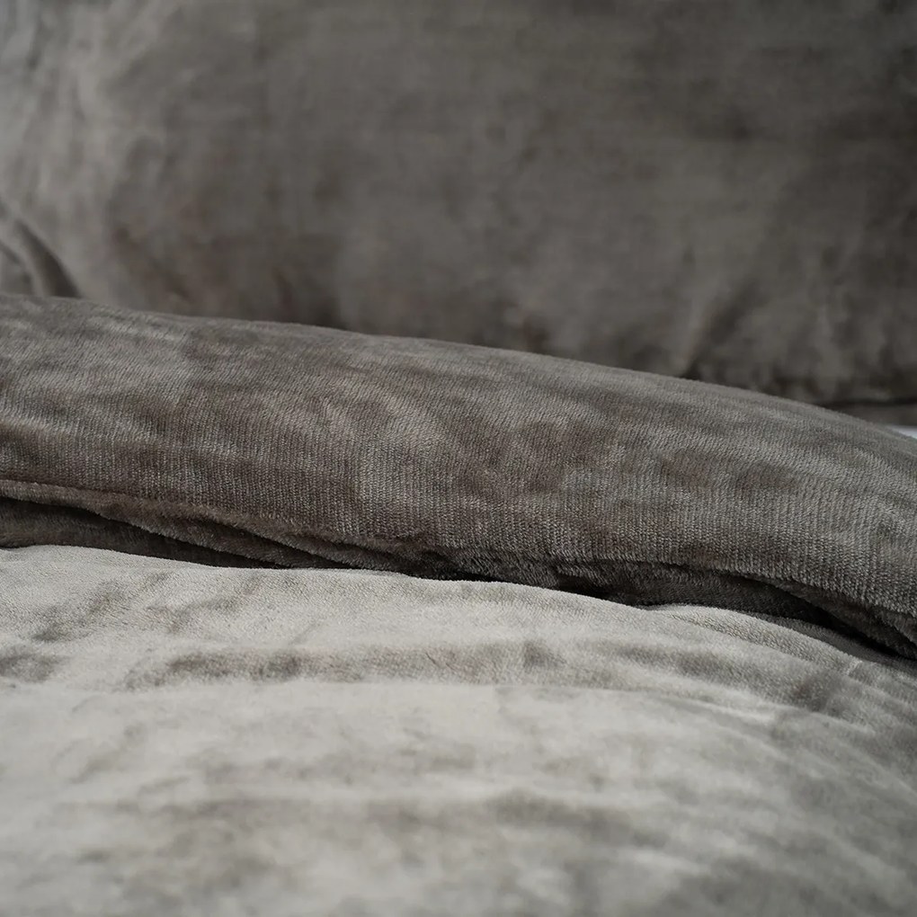 4Home mikroflanel ágyneműhuzat szürke, 140 x 200 cm, 70 x 90 cm