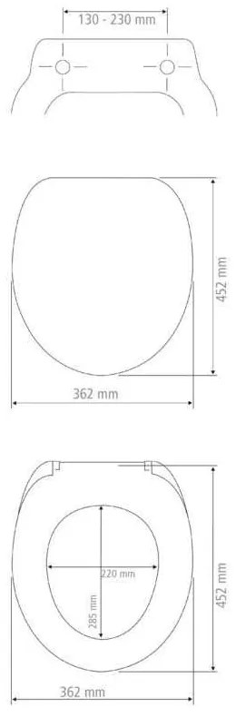 Sedilo Black matt fekete WC-ülőke, 45,2 x 36,2 cm - Wenko