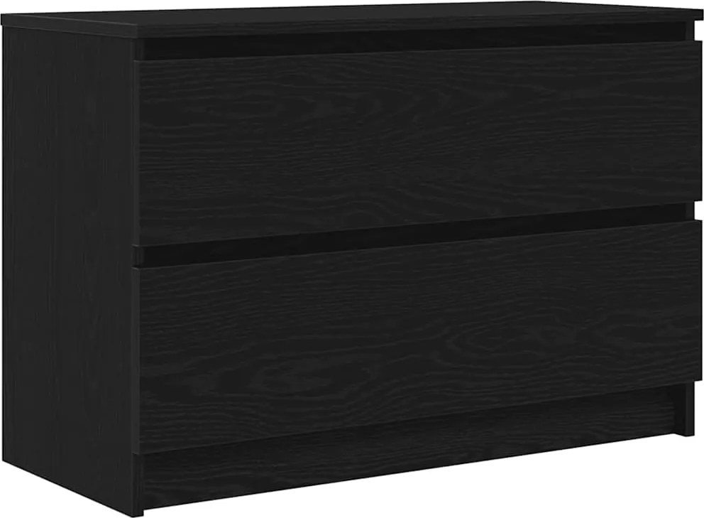 vidaXL fekete szerelt fa TV-szekrény 80x35x54 cm
