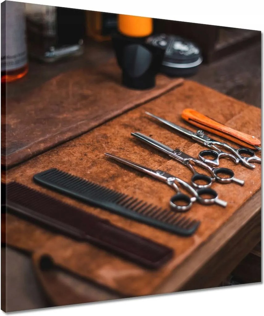 Vászonkép 50x50 Barber kiegészítők