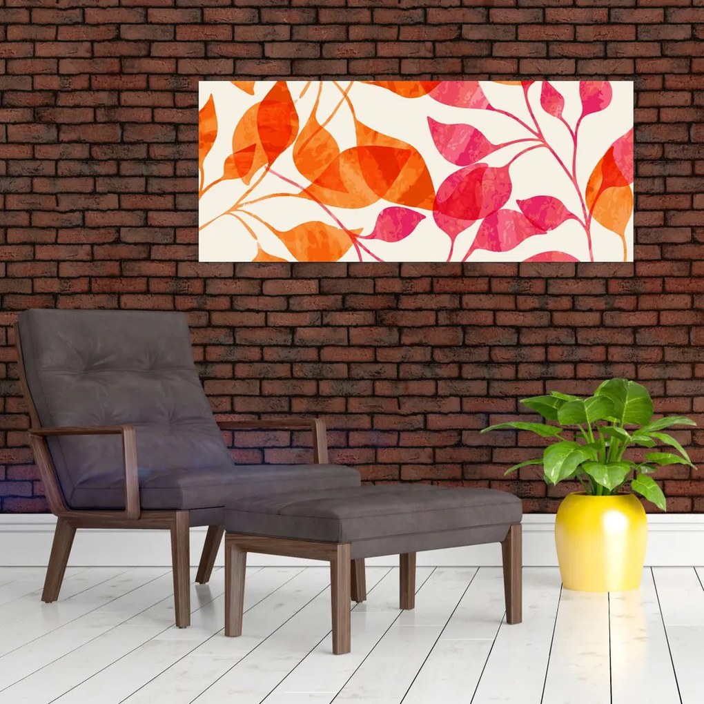 Kép - Narancssárga levelek (120x50 cm)