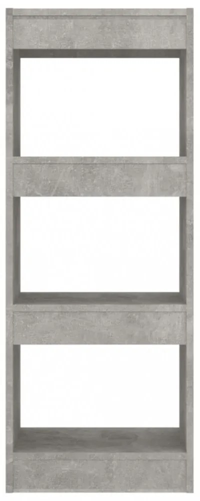 betonszürke szerelt fa könyvszekrény/térelválasztó 40x30x103 cm