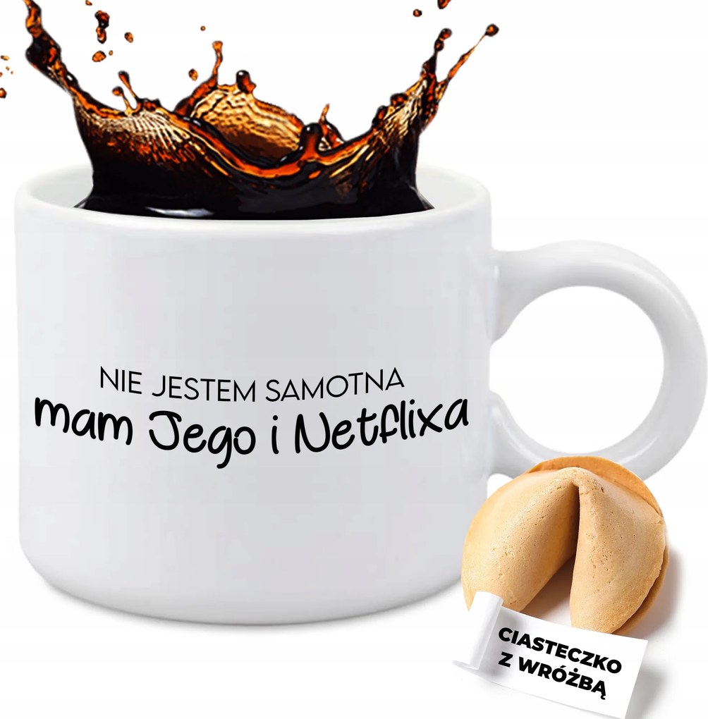 Bögre Fehér 300ml Sütemény Vicces Kütyü Ajándék Valentin nap Nem Magányos