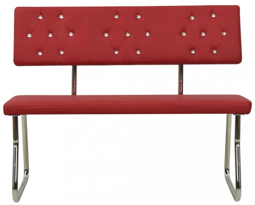 vörösbor színű műbőr pad 110 cm