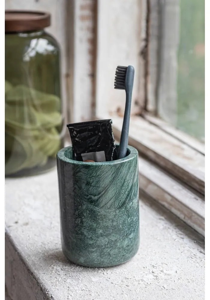 Sötétzöld márvány fogkefetartó pohár Marble – Mette Ditmer Denmark