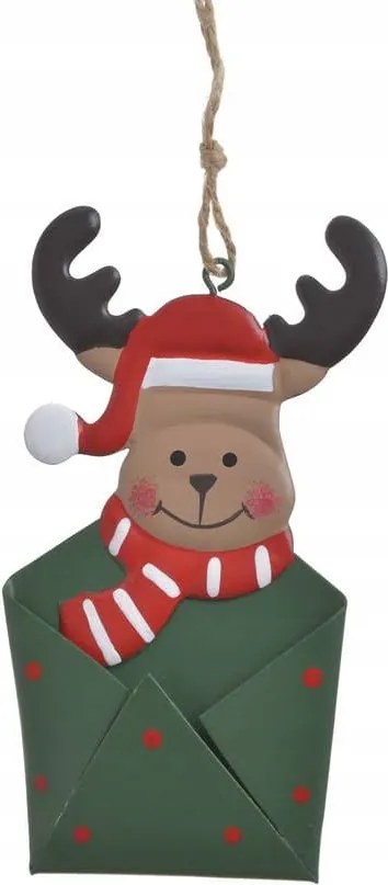 Fém karácsonyi rénszarvas medál