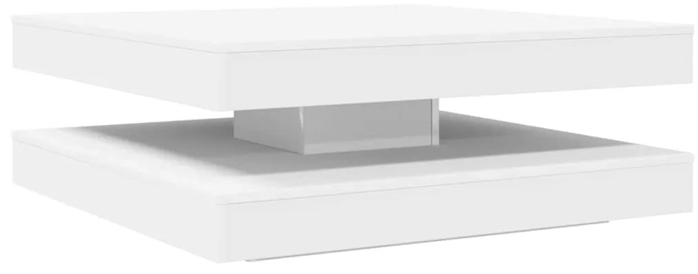 fehér dohányzóasztal 360 fokban forgatható 90x90x34,5 cm