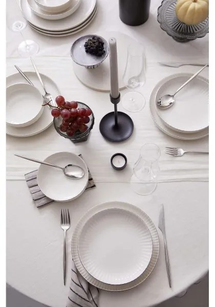 18 darabos étkészlet fehér/ezüst/porcelán