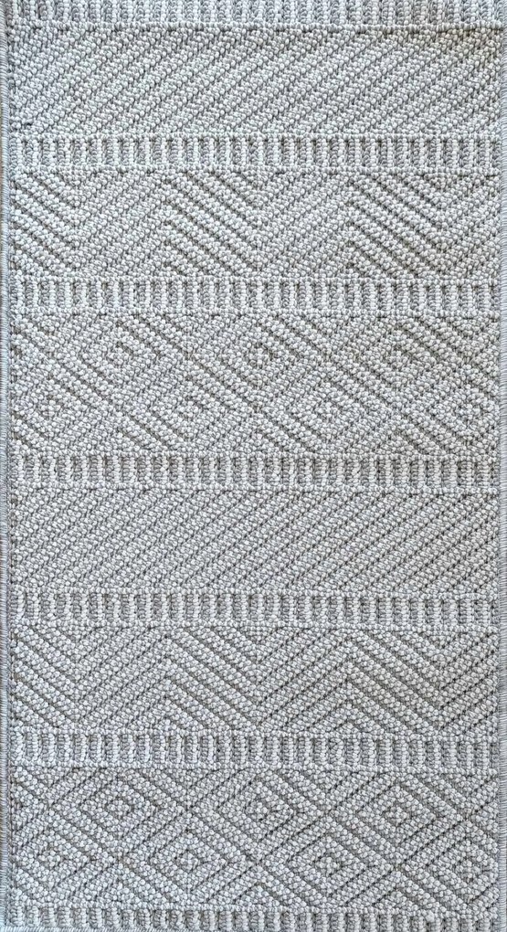 Zsinóros szőnyeg 200x290cm ,hurkos szürke krémszínű boho stílusú szőnyeg