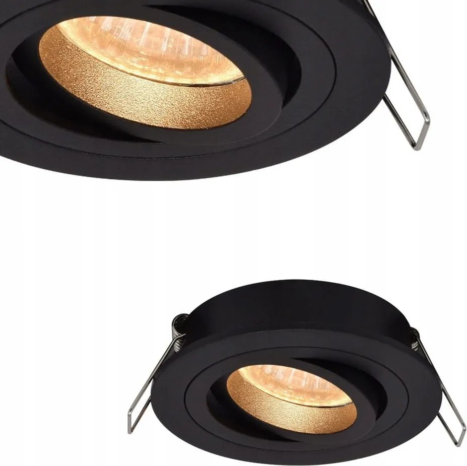 Szemes süllyesztett lámpa Chuck fekete fém GU10 IP20 Zuma Line