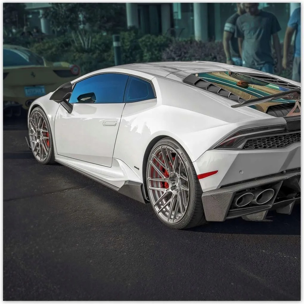 Poszter 70x70 Fehér sportautó