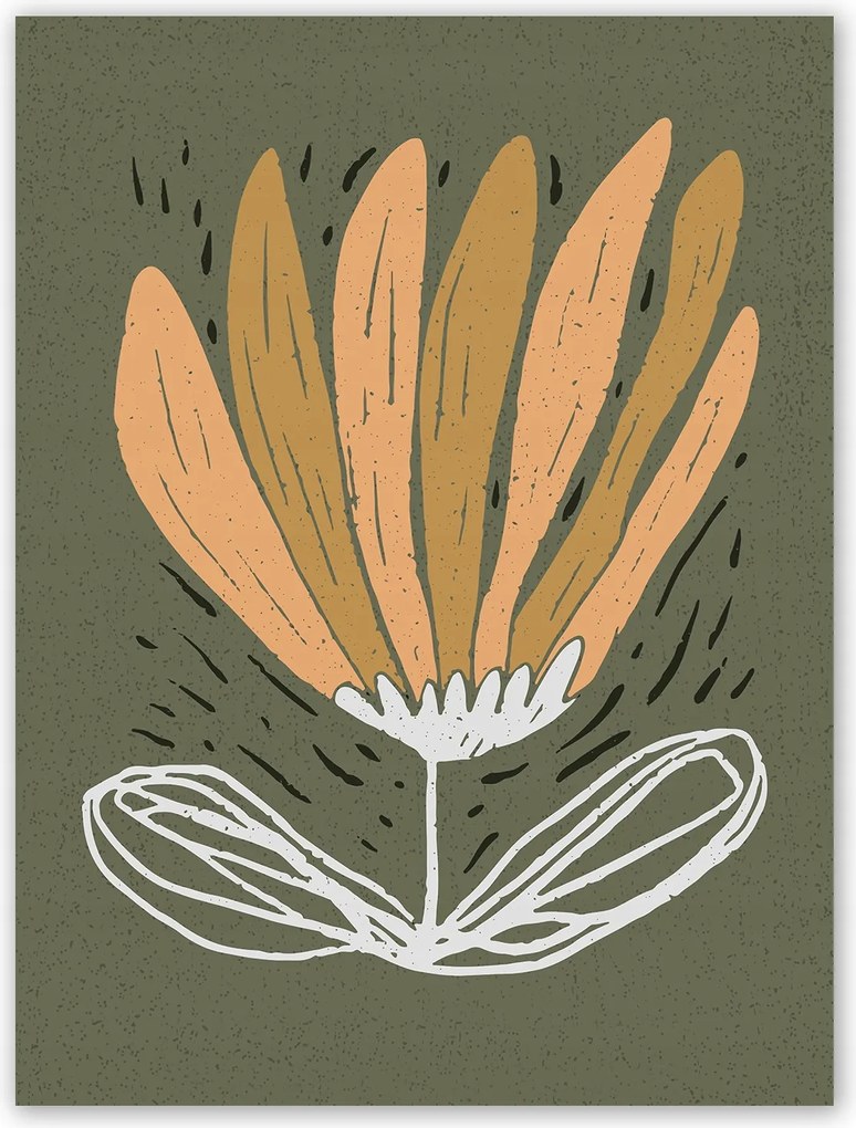 Boho Virág Modern Poszter B2 50x70cm #Z45