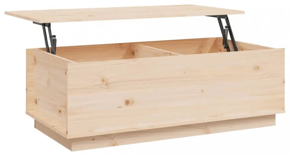tömör fenyőfa dohányzóasztal 100x50x35 cm
