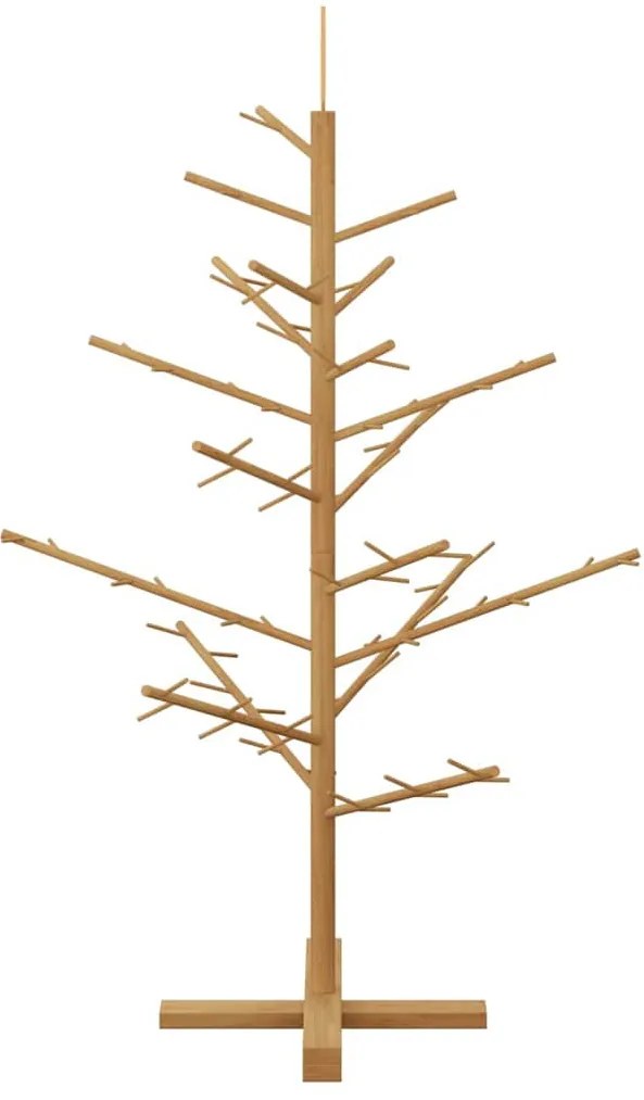 Fából készült Karácsonyfa állvánnyal Barna 125 cm Tömör fenyőfa