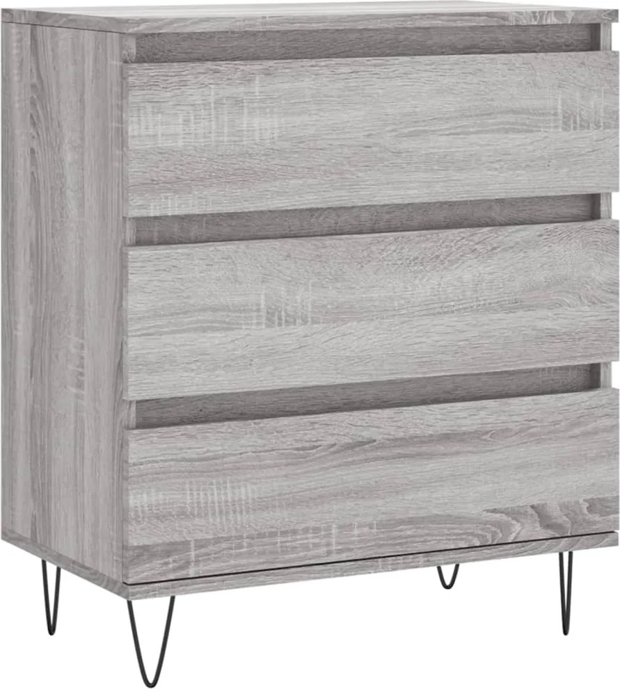 vidaXL szürke sonoma színű szerelt fa tálalószekrény 60 x 35 x 70 cm