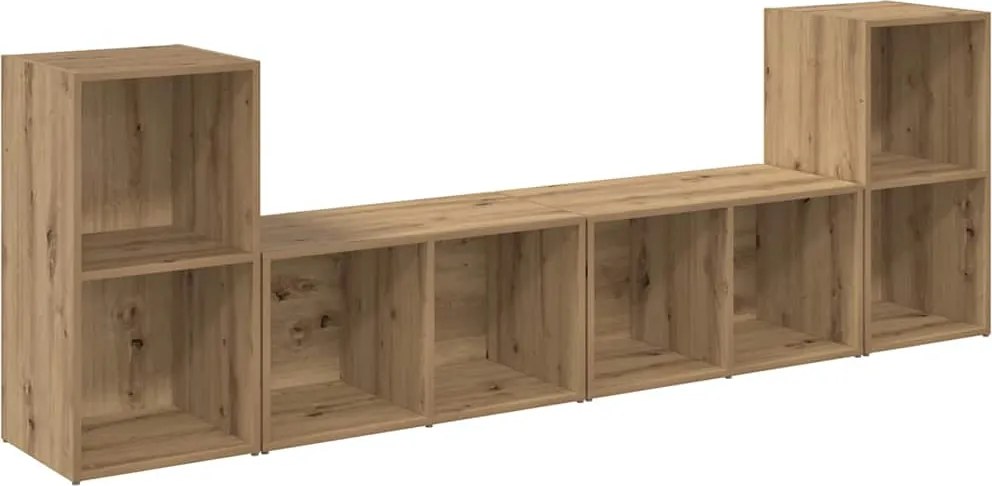 vidaXL TV szekrény garnitúra 4 pcs Artisan tölgy 37 x 37 x 72 cm