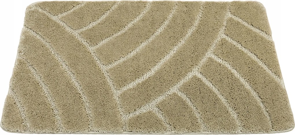 Fürdőszobaszőnyeg Csúszásgátló Bézs Hullámok Wc-szőnyeg Sash 60x100 cm