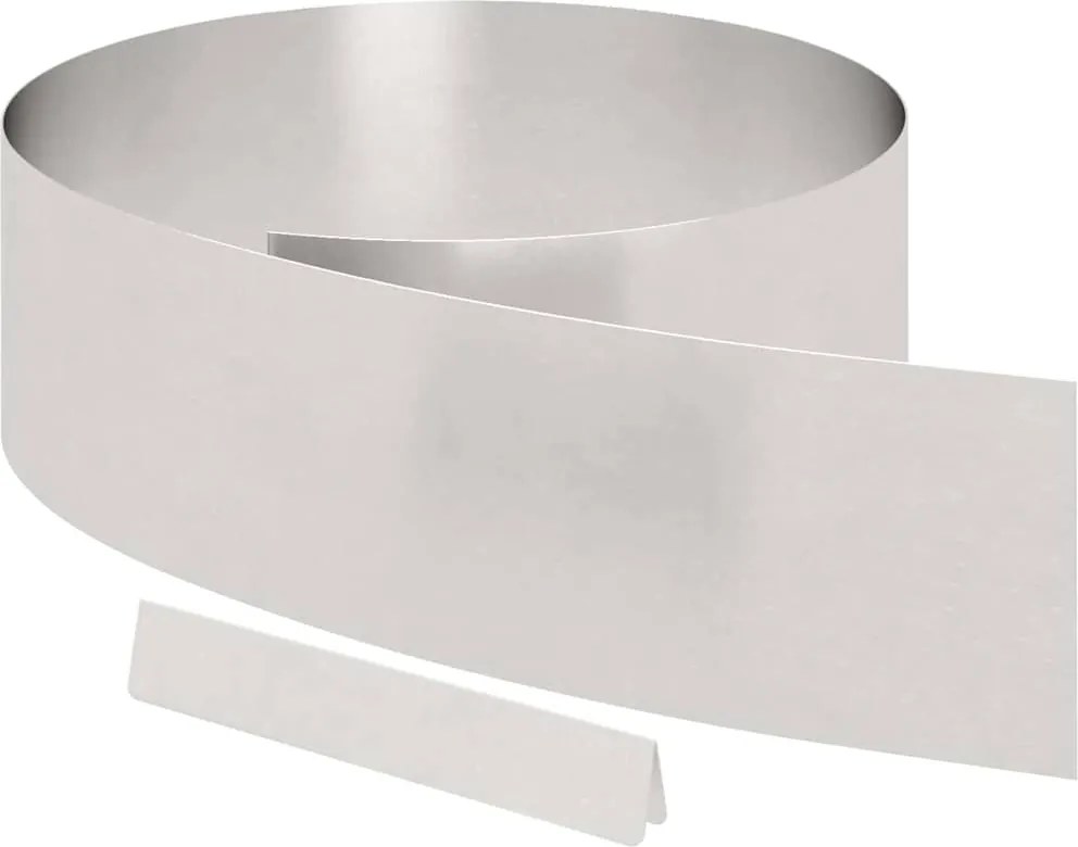 vidaXL Fűszegélyezés 4 pcs Ezüst 450 x 0.05 x 15 cm Rozsdamentes acél