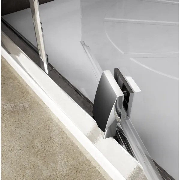 Ravak 37677U00Z1 - Háromrészes negyedköríves PIVOT zuhanykabin 90x90 cm szatinált