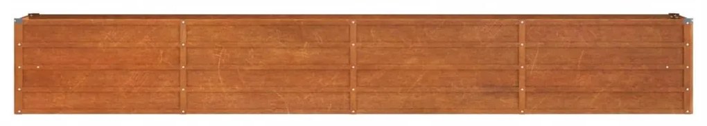 rozsda színű corten acél kerti magaságyás 320 x 40 x 45 cm
