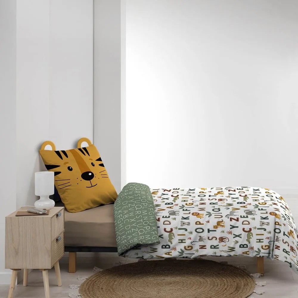 Egyszemélyes pamut gyerek ágyneműhuzat 140x200 cm Tigry – douceur d'intérieur