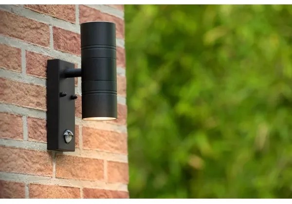 Lucide14866/10/30-LED Kültéri lámpa érzékelővel ARNE-LED 2xGU10/5W/230V IP44