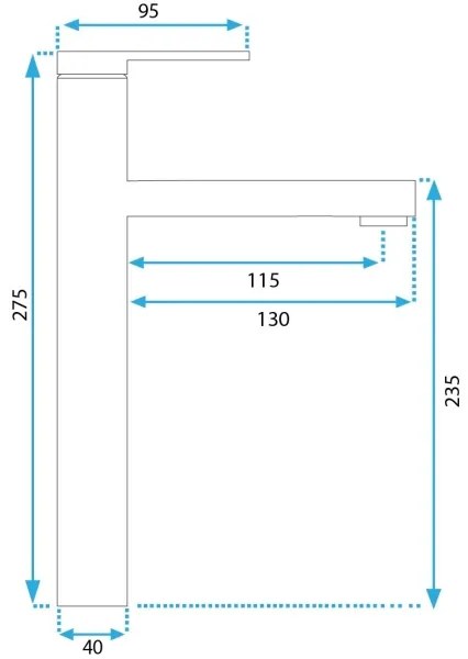 REA-B6215 - PIXEL 27,5 cm mosdócsaptelep arany