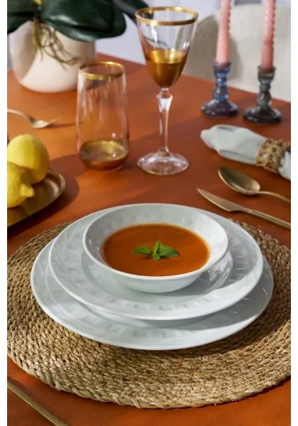 18 részes fehér porcelán étkészlet