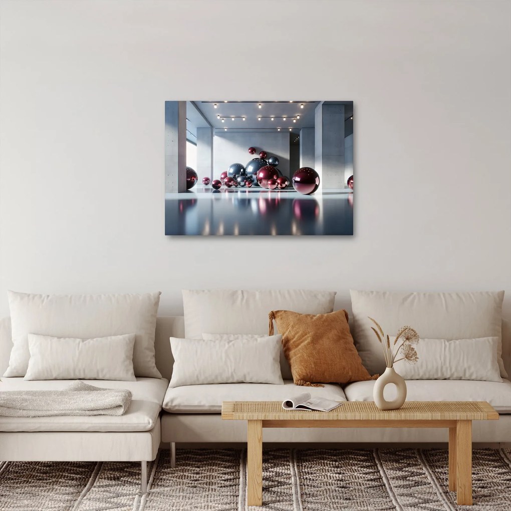 Kép - 3D tér gömbökkel II. (70x50 cm)