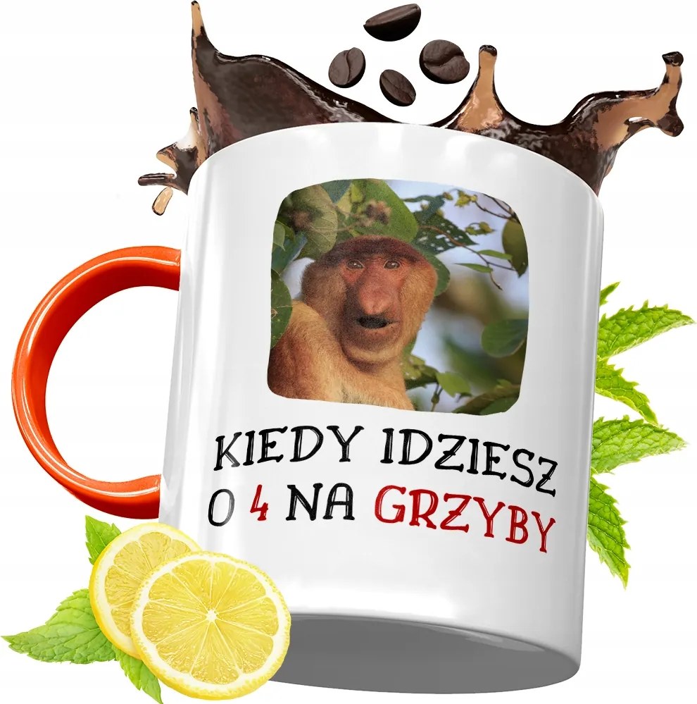 Narancssárga Bögre Vicces Janusz Hordozó Ajándék fényképes nyomtatással