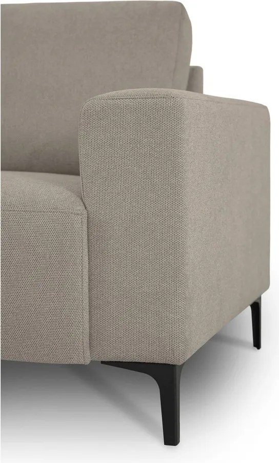 Világosbarna zsenília sarokkanapé (bal oldali-L alakú) Fabian – Scandic