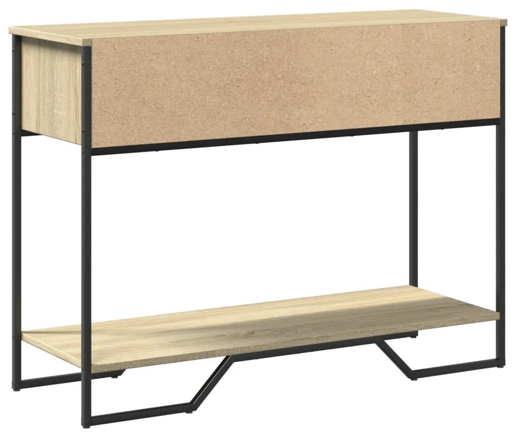 sonoma tölgy színű szerelt fa dohányzóasztal 100x35x74,5 cm