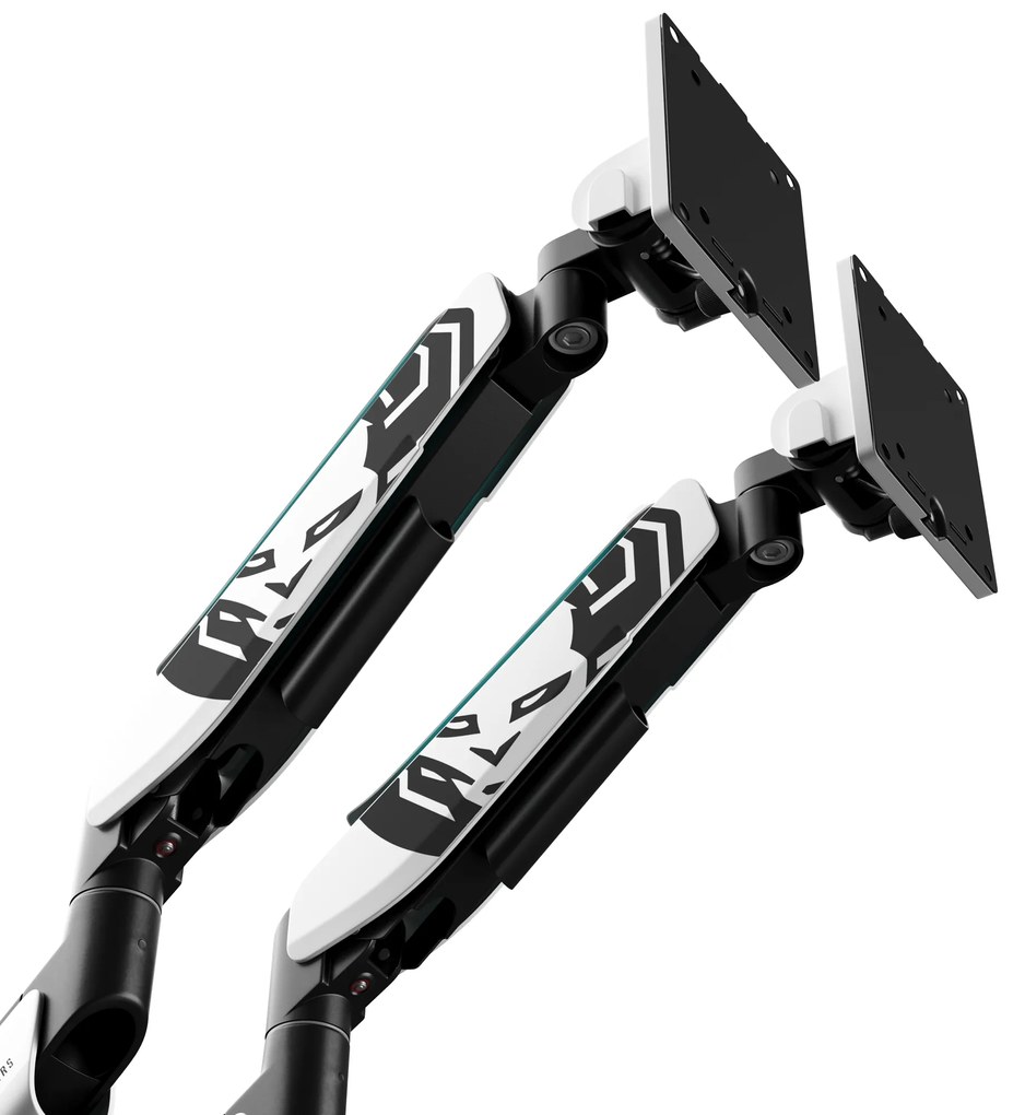 Képernyőállvány két 49 hüvelykes monitorhoz, fehér-fekete X-Arm Dual RGB