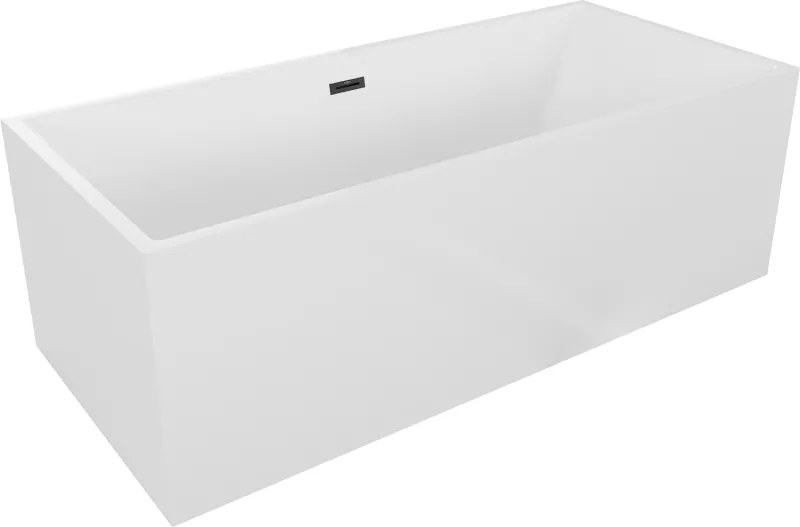 Mexen Vigo szabadon álló kád 178,5 x 80 cm, fehér, fekete túlfolyó - 51251788000-70