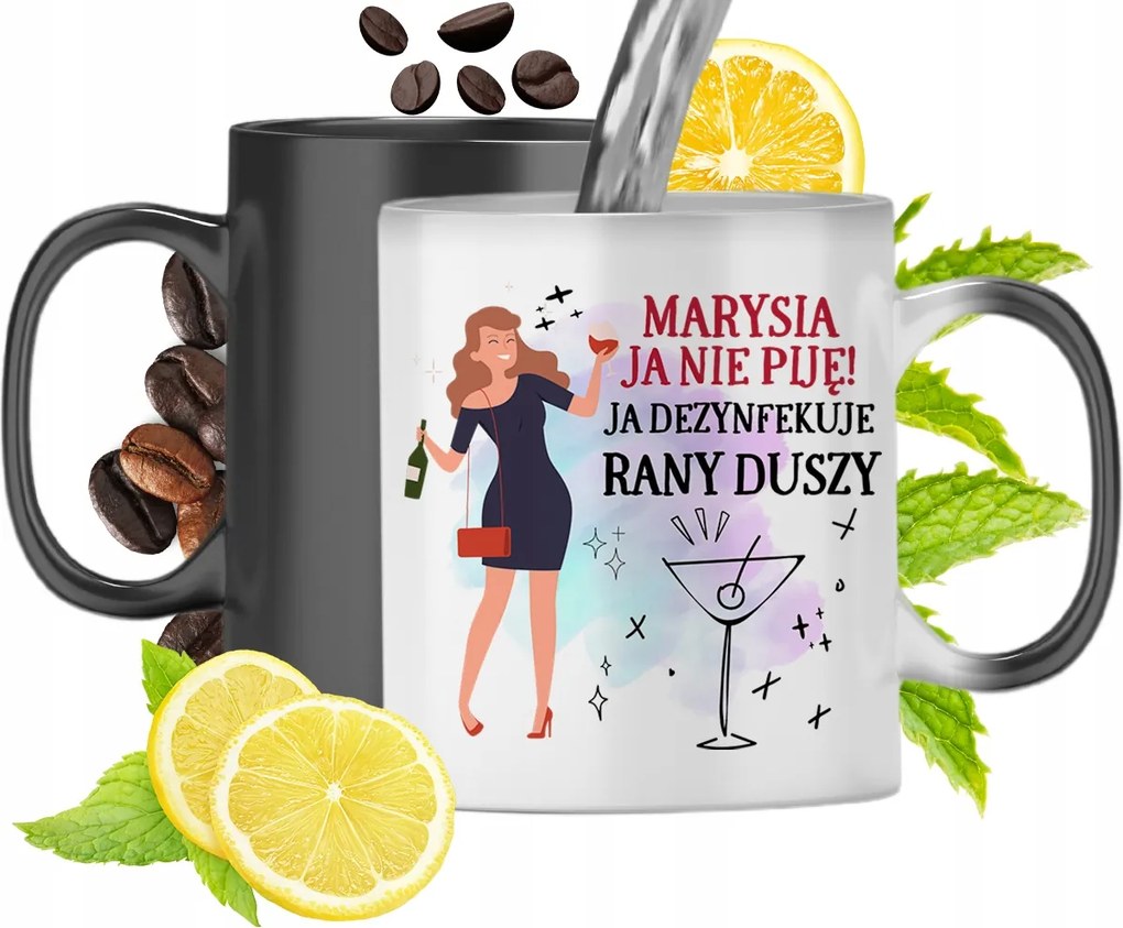 Varázsbögre Mariska Fekete Matt Nyomtatott Fotóval 330ml