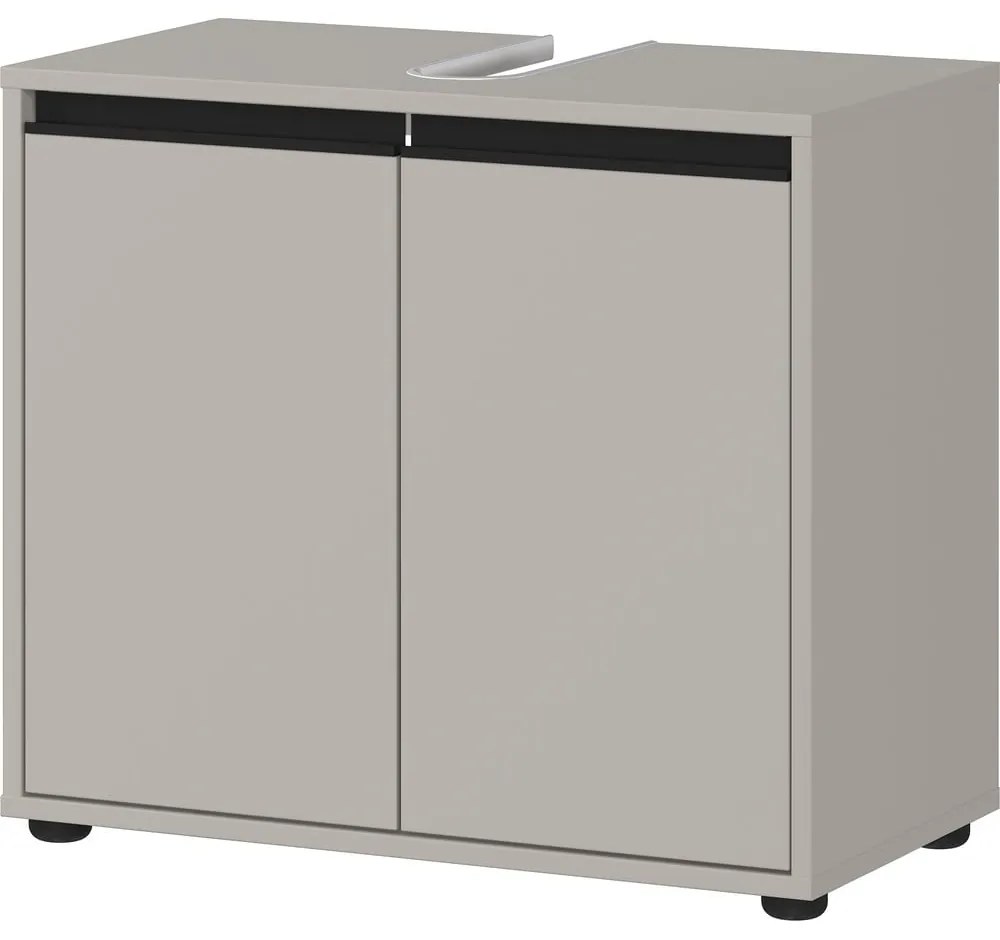 Szürke mosdó alatti szekrény 63x55 cm Lemont – Germania